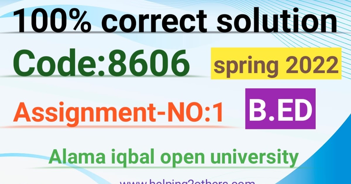 8606 solved assignment 2022